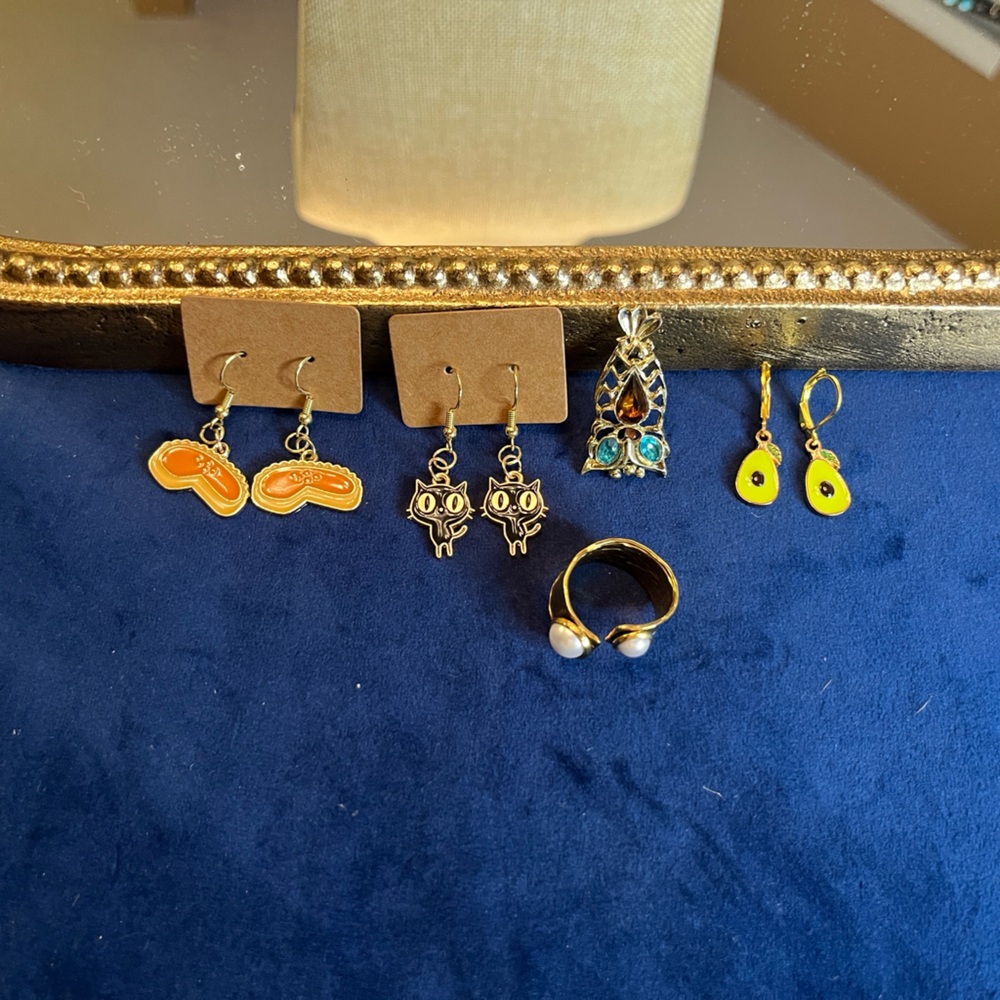 Colorful Earring and Ring Set